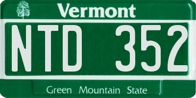VT license plate NTD352