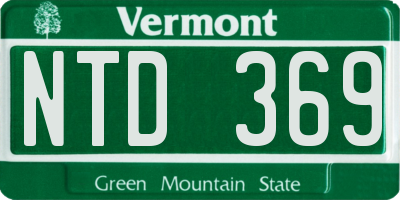 VT license plate NTD369