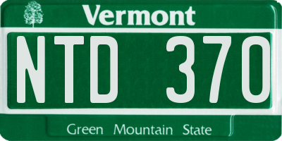 VT license plate NTD370