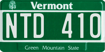 VT license plate NTD410