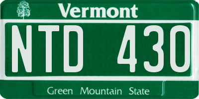 VT license plate NTD430