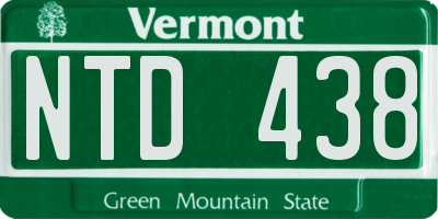 VT license plate NTD438