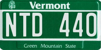 VT license plate NTD440