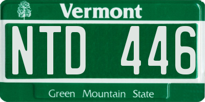 VT license plate NTD446