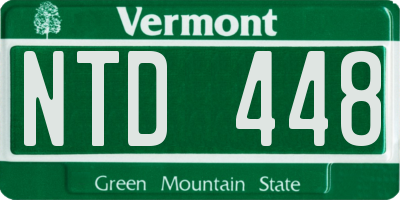 VT license plate NTD448