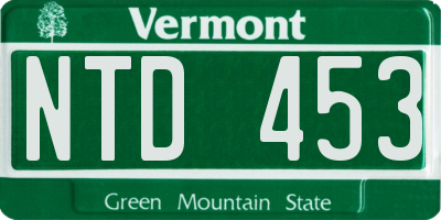 VT license plate NTD453