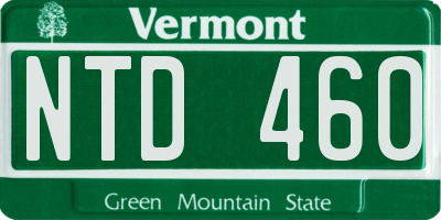 VT license plate NTD460