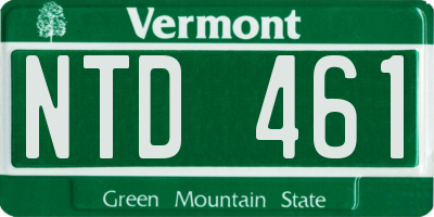 VT license plate NTD461