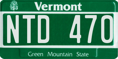 VT license plate NTD470