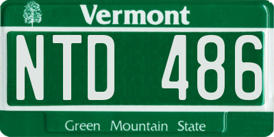 VT license plate NTD486