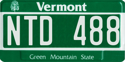 VT license plate NTD488