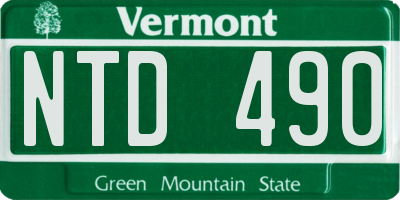 VT license plate NTD490