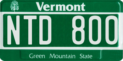 VT license plate NTD800