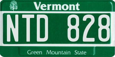 VT license plate NTD828