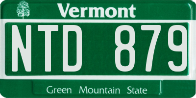 VT license plate NTD879