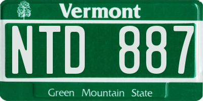 VT license plate NTD887