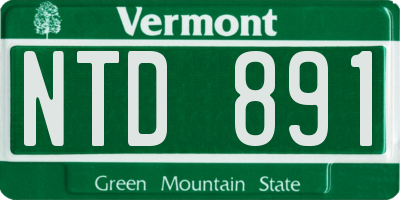 VT license plate NTD891