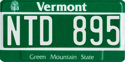 VT license plate NTD895