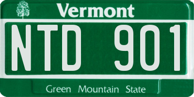 VT license plate NTD901