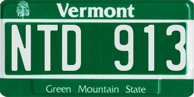VT license plate NTD913