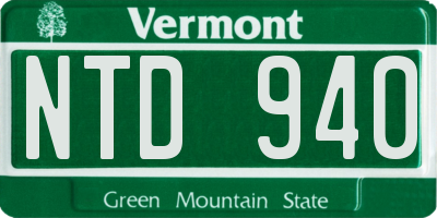 VT license plate NTD940
