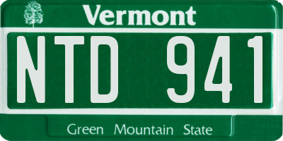 VT license plate NTD941