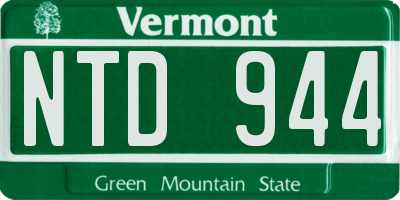 VT license plate NTD944