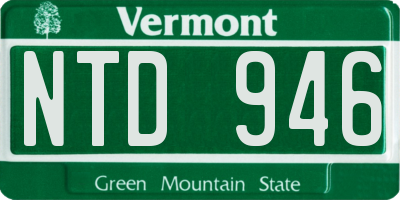 VT license plate NTD946