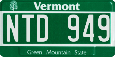 VT license plate NTD949