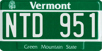 VT license plate NTD951
