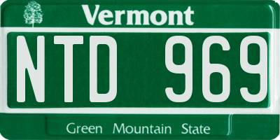 VT license plate NTD969