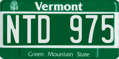 VT license plate NTD975