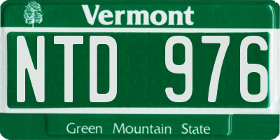 VT license plate NTD976