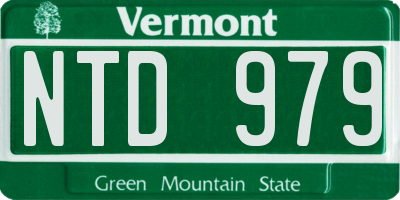 VT license plate NTD979