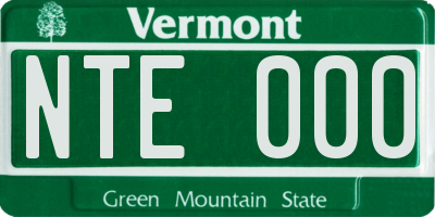VT license plate NTE000