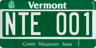 VT license plate NTE001