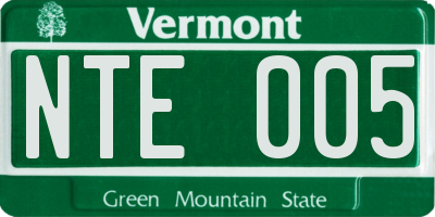 VT license plate NTE005