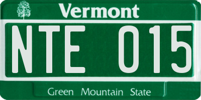 VT license plate NTE015