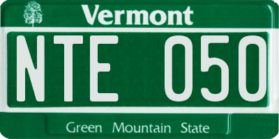 VT license plate NTE050