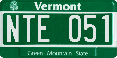 VT license plate NTE051