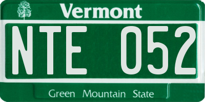 VT license plate NTE052
