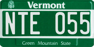 VT license plate NTE055