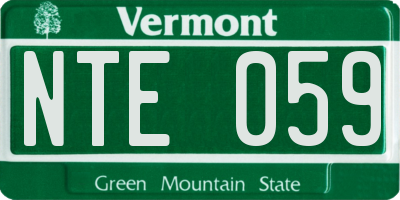 VT license plate NTE059