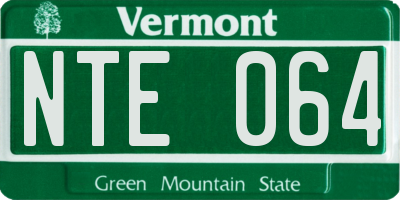VT license plate NTE064