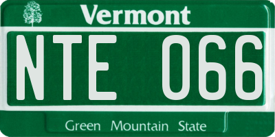 VT license plate NTE066