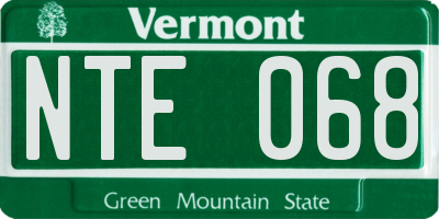 VT license plate NTE068