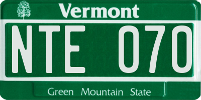 VT license plate NTE070