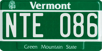 VT license plate NTE086