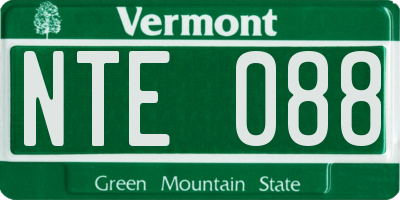 VT license plate NTE088