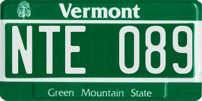VT license plate NTE089